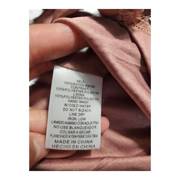 Listiele Babydoll Dress Sz Small Mauve Rose Lined Boho Flowy Layer Lace Fairy - Picture 6 of 8